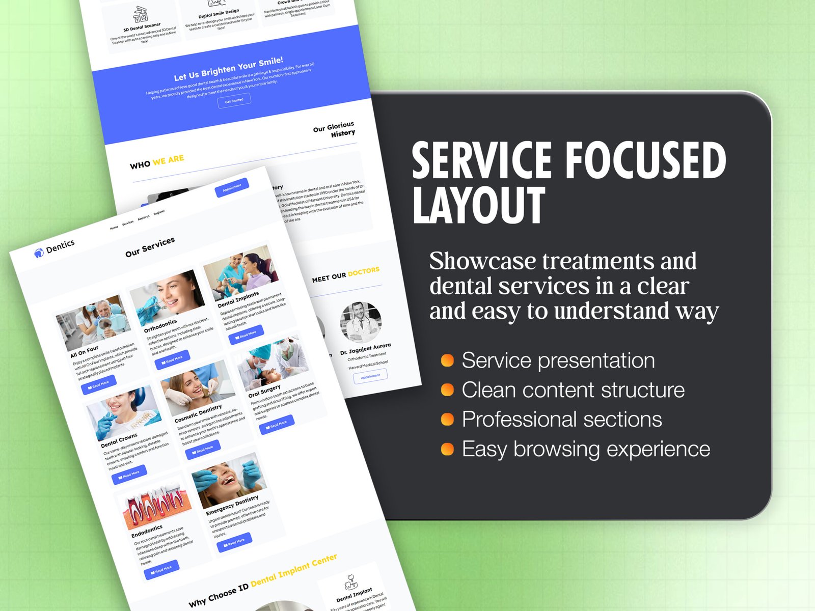 Dental Clinic GoHighLevel Website Template | GHL Dentist Website | Done For You | GHL Website Design - Image 2