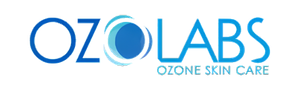 OzoLabs ozone skin care brand logo in cyan and teal colors