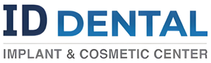ID Dental Implant and Cosmetic Center clinic logo in blue and white