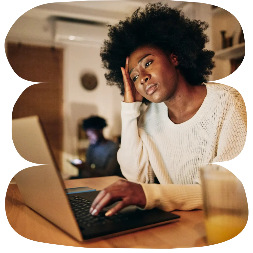 Freelancer working on laptop remotely offering digital marketing services