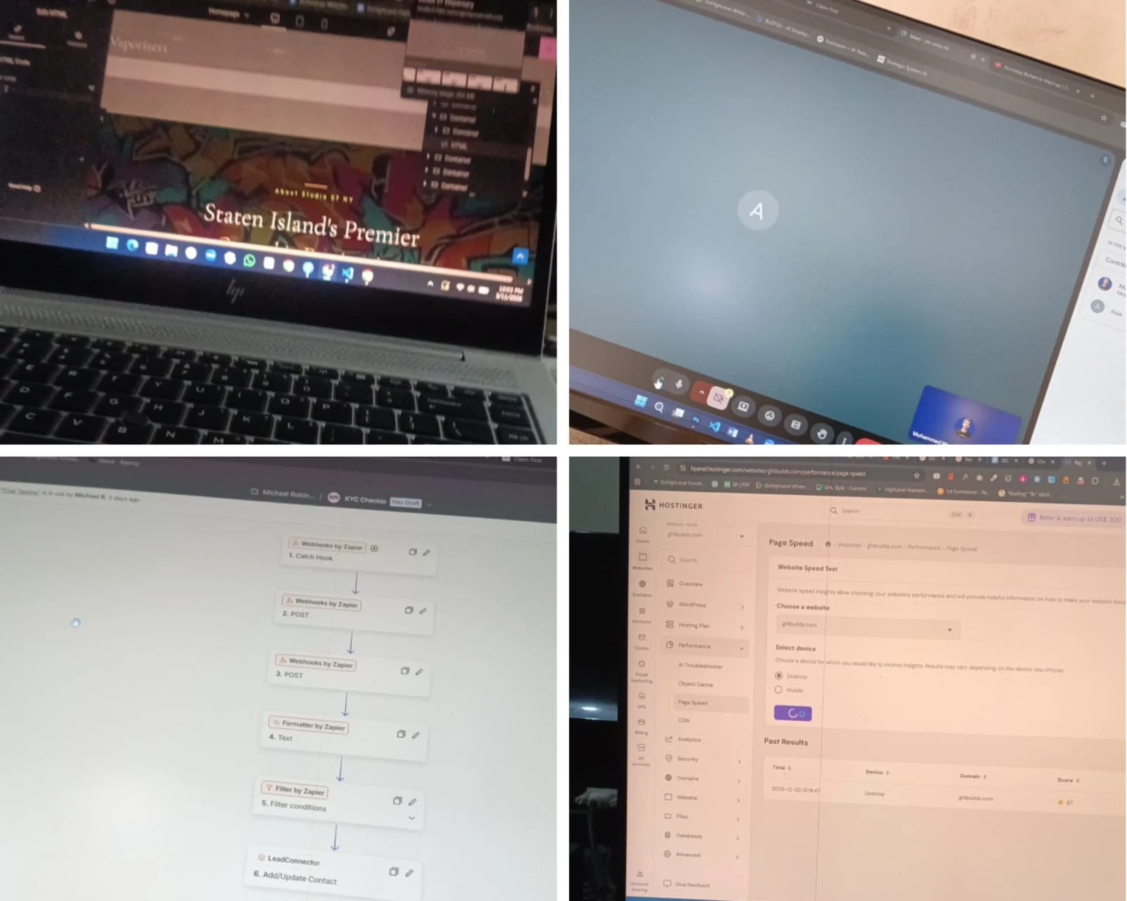 tablet device with website design on screen