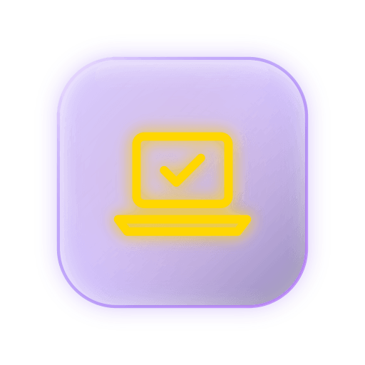 Laptop with checkmark icon representing daily GoHighLevel use