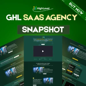 GoHighLevel SaaS Agency Snapshot | Complete GHL System | Pipelines, Calendars, Funnels, Website, Automations