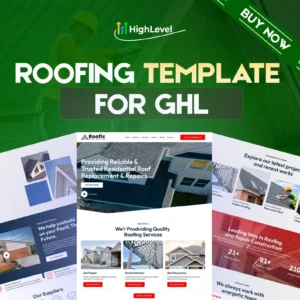 Roofing Contractor GoHighLevel Website Template | 6 Pages | Lead Generation System | GHL Template | Done For You