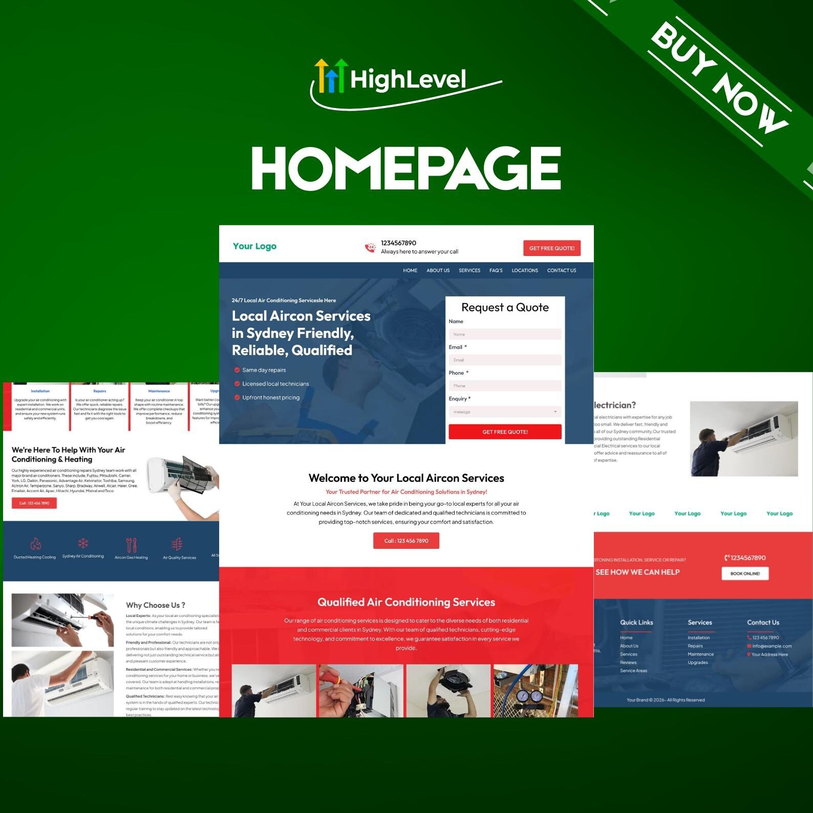 GoHighLevel HVAC Website Template | GHL Website | AC Repair Heating Services Site | Mobile Responsive - Image 2
