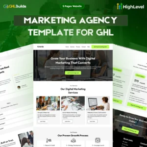 Digital Marketing GoHighLevel Template | GHL Agency Website | Marketing Services | SEO PPC Social Media