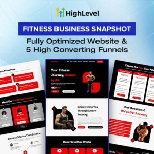 Fitness GoHighLevel Snapshot | GHL Gym & Fitness Business | Website + Funnels + Automations + CRM | Done For You
