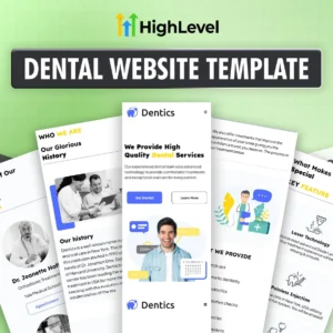 Dental Clinic GoHighLevel Website Template | Done For You | GHL Website Design