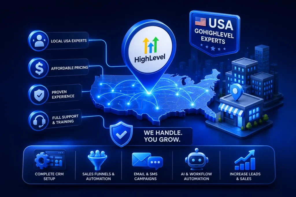 GoHighLevel USA experts for CRM and marketing automation.