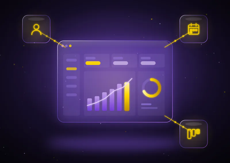 CRM software dashboard showcasing marketing automation.