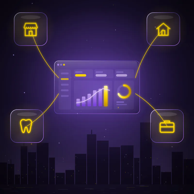 Dashboard with GoHighLevel marketing automation tools
