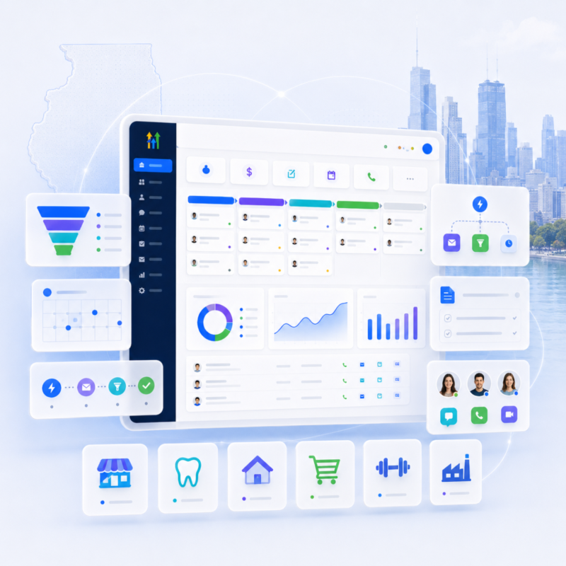Dashboard with GoHighLevel marketing automation tools