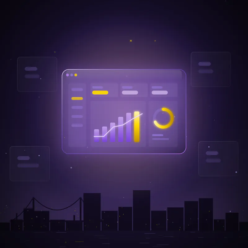 GoHighLevel CRM dashboard illustration