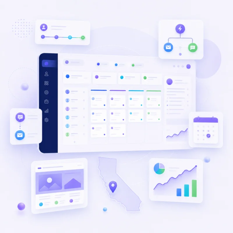 GoHighLevel CRM software interface with digital tools