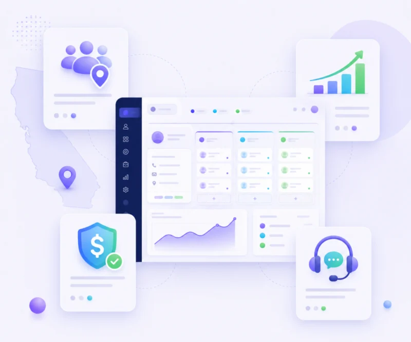 GoHighLevel CRM software interface illustration