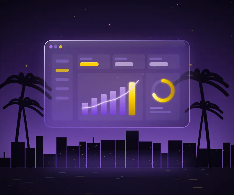 GoHighLevel CRM software dashboard with digital marketing icons