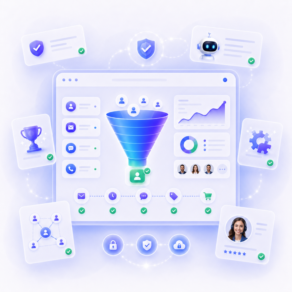 Visual representation of a digital marketing sales funnel.