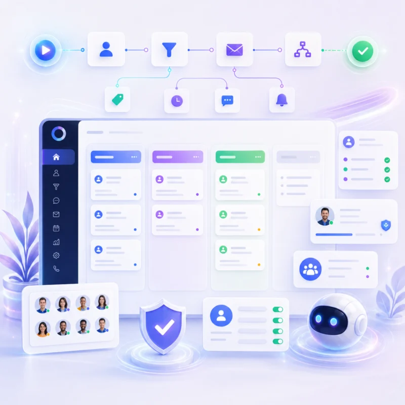 GoHighLevel workflow CRM showcasing marketing automation.
