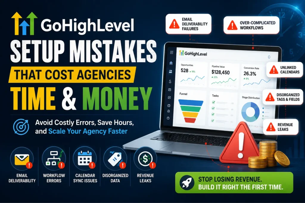 10 gohighlevel setup mistakes that cost agencies time and money