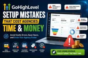 10 gohighlevel setup mistakes that cost agencies time and money