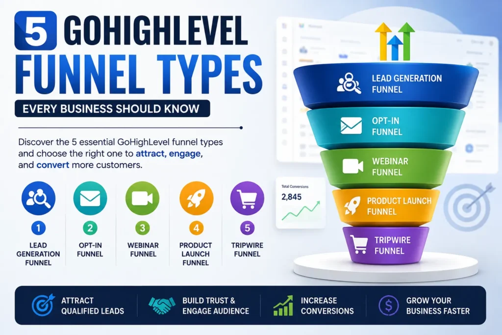 GoHighLevel funnel types