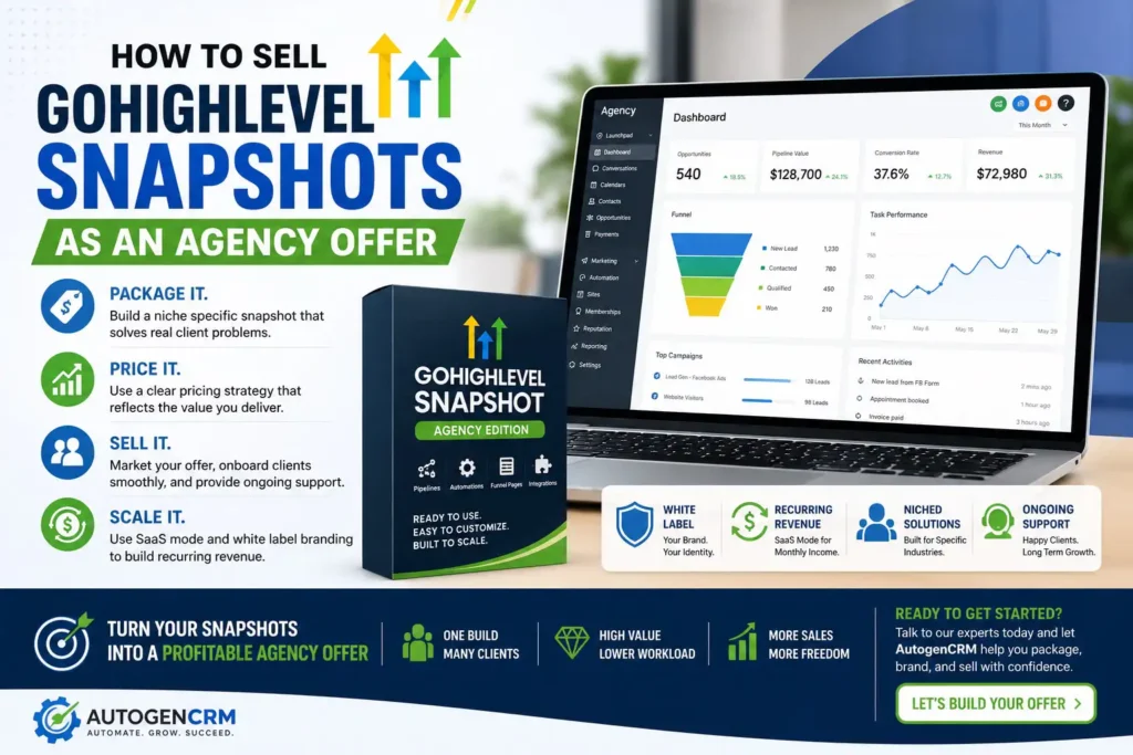How to Sell GoHighLevel Snapshots as an Agency Offer