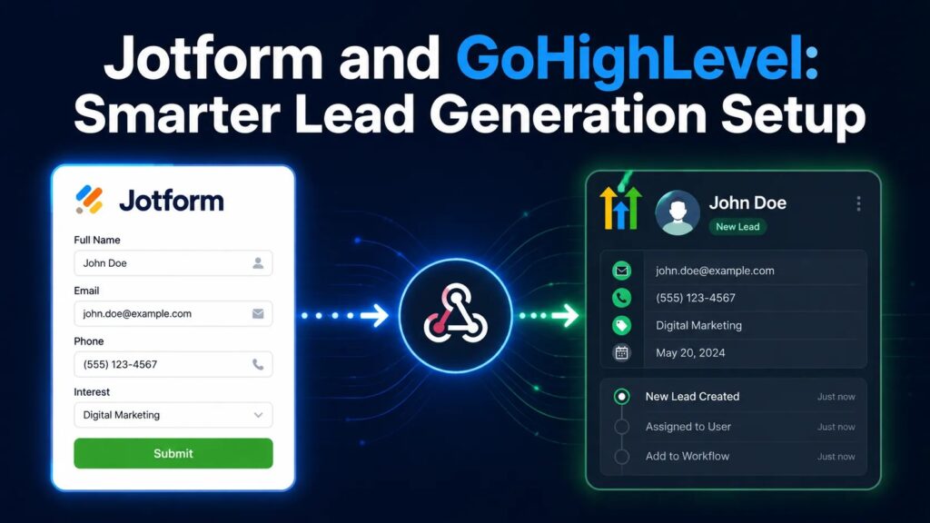 Jotform and GoHighLevel connected for smarter lead generation