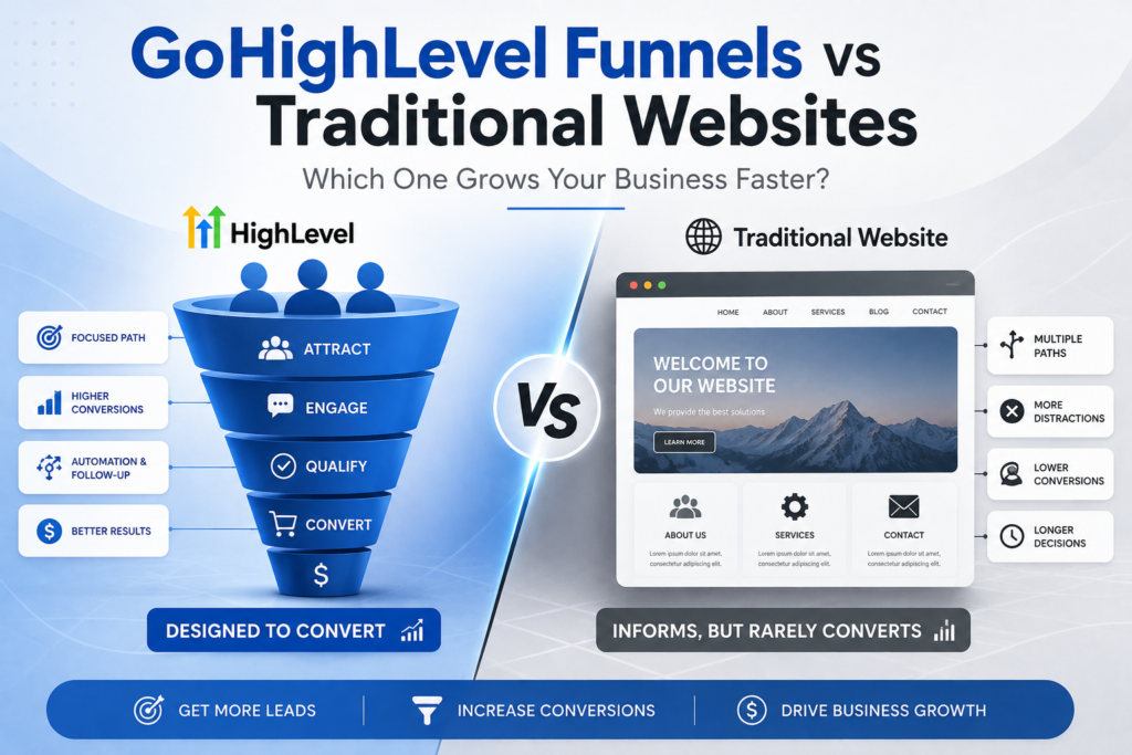 GoHighLevel Funnels vs Traditional Websites