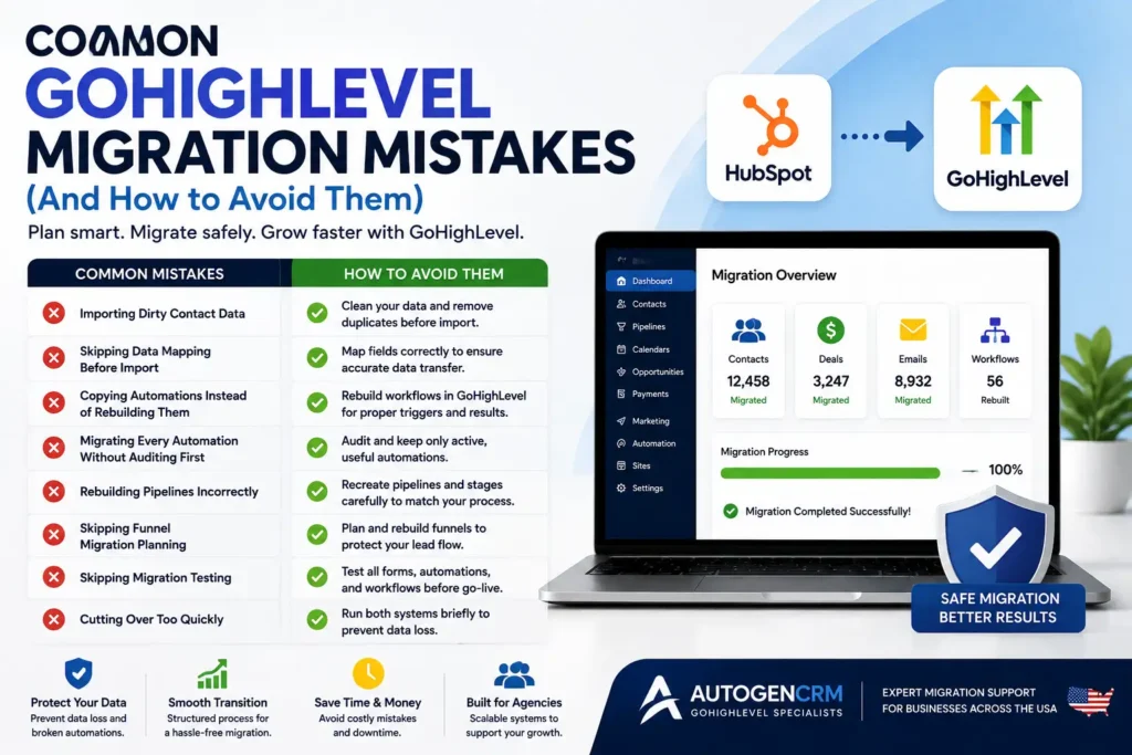 GoHighLevel migration mistakes